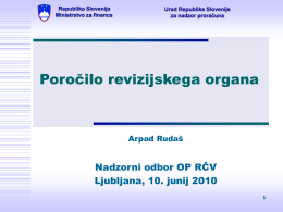 Poročilo revizijskega organa - Eu