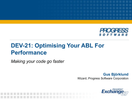 DEV21: Optimizing ABL Performance