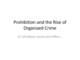 Prohibition and the Rise of the Mafia