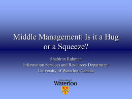 Middle management in libraries - Purdue e-Pubs