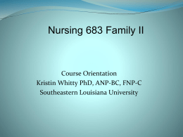 Nursing 479 - Moodle at Southeastern