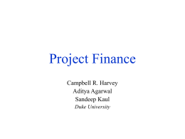 Project finance - Duke University`s Fuqua School of Business