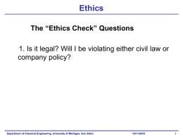 PowerPoint Version: Chapter 10 Ethics