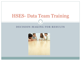 HSES- Data Team Training