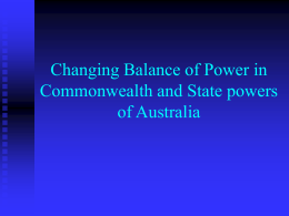 Changing Balance of Power in Commonwealth and