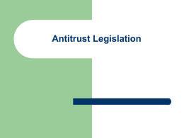 Antitrust Legislation