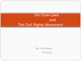Jim Crow Laws - Teaching American History in South Carolina