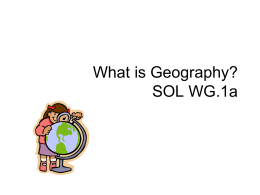 Tools for Geography