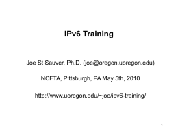 IPv6 - Joe St Sauver