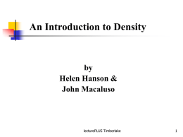 Density Introduction