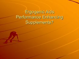 Ergogenic Aids Sports Supplementation