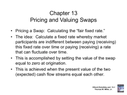 Pricing and Valuing Swaps