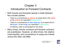 Introduction to Forward Contracts
