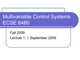 Nonlinear Control Theory ESE617