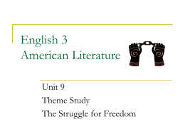 English 3 American Literature