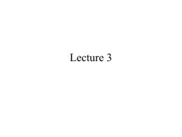 Third Lecture