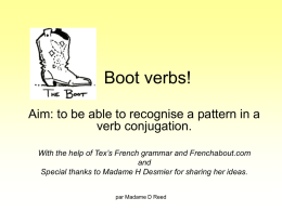 Boot verbs! - MFL Resources