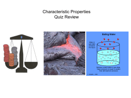 Characteristic Properties Quiz Review