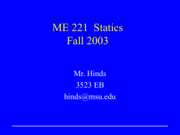 ME 221 Statics - College of Engineering, Michigan State University