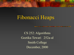 Fibonacci Heaps - Smith College Department of Computer Science