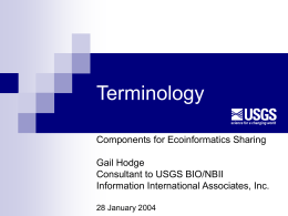 Terminology - Eionet Projects