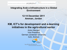Dr. Anton Mangstl, KM, ICT s for development and e