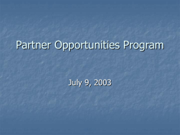 Partner Opportunities Program - UC San Diego Academic Affairs