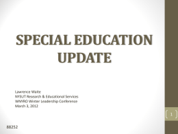 special education update - American Federation of Teachers