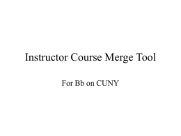 Instructor Course Merge Tool