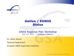 Introducing the European GNSS Supervisory Authority