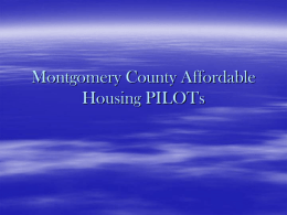 Montgomery County Affordable Housing PILOTs