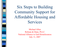Six Steps to Building Community Support for Affordable Housing