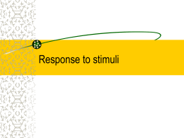 18.1 Response to stimuli