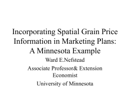 Incorporating Spatial Grain Price Information in Marketing Plans: A