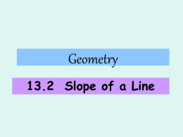 13.2 Slope of a Line