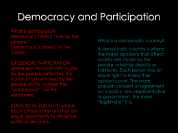 Democracy and Participation