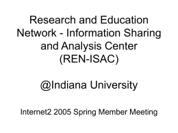 REN-ISAC: Where are we and where do we want to be?