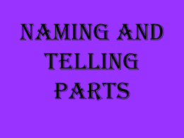 Naming and Telling Parts