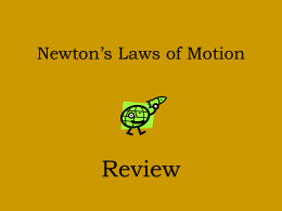 PowerPoint Presentation - Newton`s Laws of Motion
