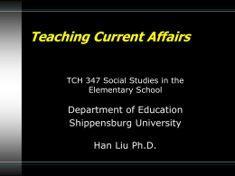 Teach Current Events - Shippensburg University
