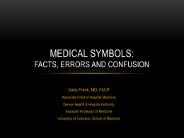 Medical symbols: facts, errors and confusion