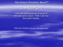 The Datsun Roadster BookTM