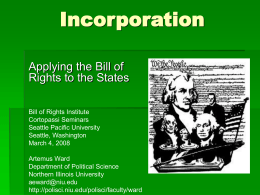 Incorporation: Applying the Bill of Rights to the States