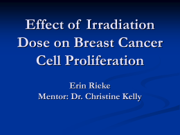 Effect of Irradiation Dose on Breast Cancer Cell Proliferation