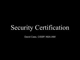 Security Certification - Fox School of Business