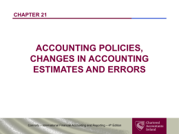 Changes in Accounting Policies - Chartered Accountants Ireland