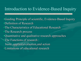 Intro to Evidence