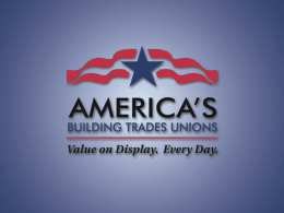 The US Construction Industry - Building and Construction Trades