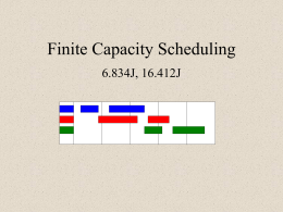 Finite Capacity Scheduling