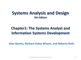 Systems Analysis and Design 5th Edition